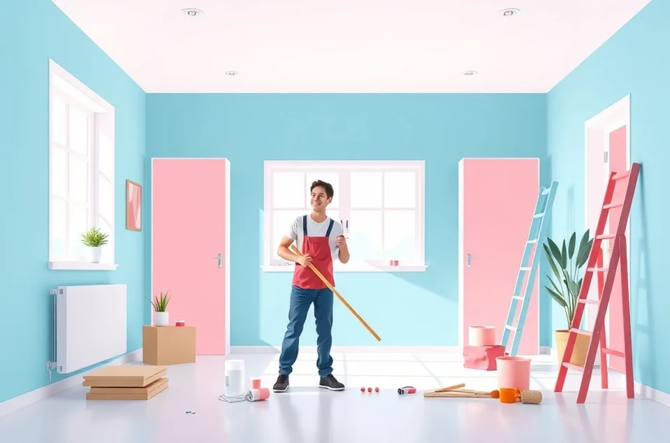 Intérieur rénové après travaux de peinture à Maisons-Laffitte