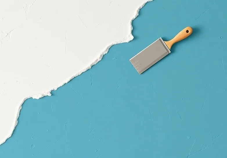 Application d'un enduit décoratif à la lisseuse sur un mur